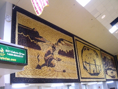 [Corn cob mural inside the Corn Palace.]